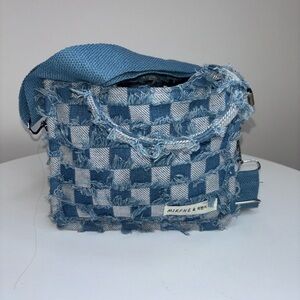 Blue Checkered Women's Bag